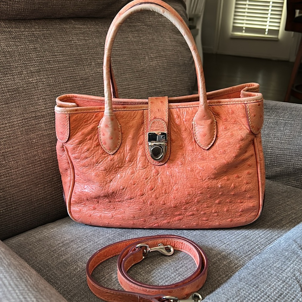 Dooney & Bourke Ostrich Leather Handbag